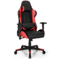 360˚ Draaibare Gaming Stoel Race Stijl Stoel met Hoofdsteun & Lendenkussen Instelbare Rugleuning Hoek Computer Stoel Rood+Zwart 360˚ Draaibare Gaming Stoel Race Stijl Stoel met Hoofdsteun & Lendenkussen Instelbare Rugleuning Hoek Computer Stoel Rood+Zwart