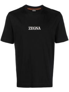 Zegna t-shirt en coton à logo imprimé - Noir