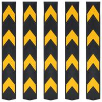 VidaXL Hoekbeschermers reflecterend 80 cm rubber 5 st