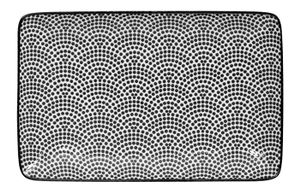 Rechthoekig Bord - Tokyo Design Studio - Nippon Black - Stippen - 21 x 13.5 cm