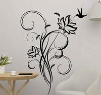 Sticker modern abstract vogel plant