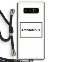 Ambitchious: Samsung Galaxy Note 8 Transparant Hoesje met koord
