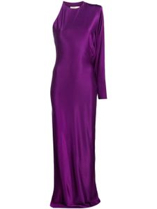 Alexandre Vauthier robe satinée à épaules dénudées - Violet