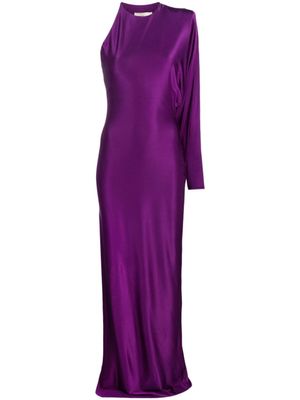 Alexandre Vauthier robe satinée à épaules dénudées - Violet