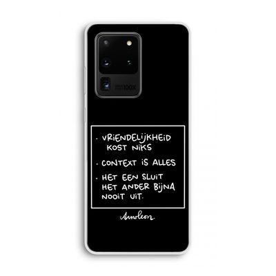 Mijn Motto's: Samsung Galaxy S20 Ultra Transparant Hoesje