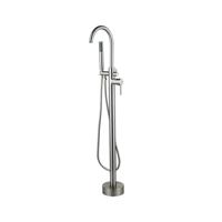 Fortifura Calvi vrijstaande badkraan 113cm met handdoucheset Geborsteld RVS PVD (RVS) SW377863