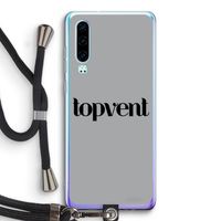 Topvent Grijs Zwart: Huawei P30 Transparant Hoesje met koord