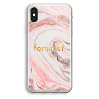 Feminist: iPhone XS Transparant Hoesje
