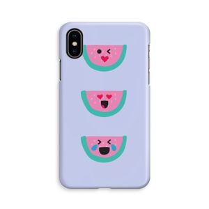 Smiley watermeloen: iPhone Xs Volledig Geprint Hoesje