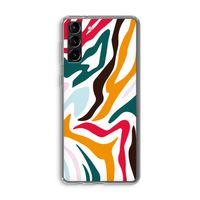 Colored Zebra: Samsung Galaxy S21 Plus Transparant Hoesje