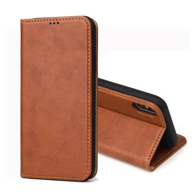Dermis textuur PU horizontale Flip lederen case voor iPhone X/XS met houder & kaartsleuven & portemonnee (bruin)