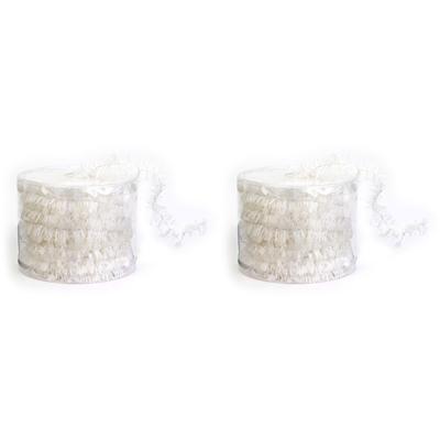 Dunne witte folie kerstslinger 3,5 x 700 cm kerstboomversiering