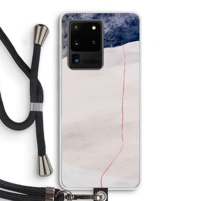 Stone White: Samsung Galaxy S20 Ultra Transparant Hoesje met koord