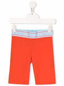 Dkny Kids short de cyclisme à taille à logo - Orange