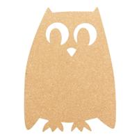 Prikbord in de vorm van een uil - 30 x 41 cm - met accessoires - kantoor/kinderkamer Prikbord in de vorm van een uil - 30 x 41 cm - met accessoires - kantoor/kinderkamer