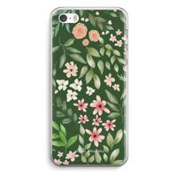 Botanical green sweet flower heaven: iPhone 5 / 5S / SE Transparant Hoesje