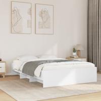 Bedframe bewerkt hout wit 140x200 cm