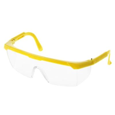 10 PC's buiten veiligheidsbril bril oog bescherming bril tandheelkundige werk Eyewear (gele Frame wit Lens)