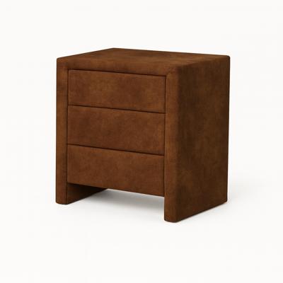 2dekans Hocker met 3 lades Suede Cognac (Niet in originele verpakking)