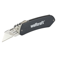 Wolfcraft Aluminium vrijetijdsmes | Intrekbaar mes | 1 stuk - 4124000