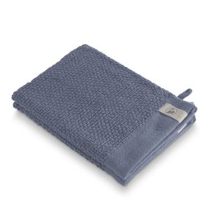 WALRA Washand Soft Cotton Popcorn Blauw - 2x 16x21 cm