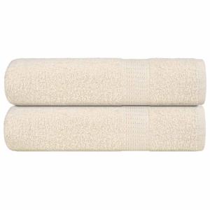 VidaXL Douchehanddoeken 2 st 70x140 cm 360 g/m² 100% katoen crème