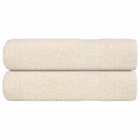 VidaXL Douchehanddoeken 2 st 70x140 cm 360 g/m² 100% katoen crème