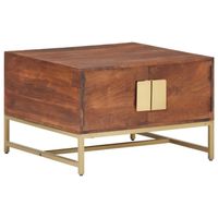 vidaXL Salontafel 67x67x45 cm massief mangohout honingbruin - thumbnail