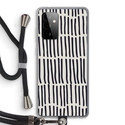 Moroccan stripes: Samsung Galaxy A72 5G Transparant Hoesje met koord