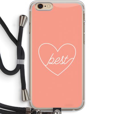 Best heart: iPhone 6 PLUS / 6S PLUS Transparant Hoesje met koord