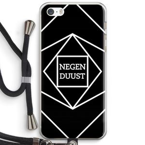 Negenduust geometrisch: iPhone 5 / 5S / SE Transparant Hoesje met koord