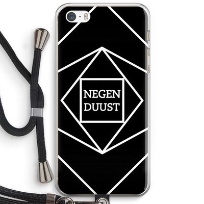 Negenduust geometrisch: iPhone 5 / 5S / SE Transparant Hoesje met koord