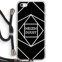 Negenduust geometrisch: iPhone 5 / 5S / SE Transparant Hoesje met koord