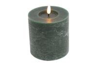 Led kaars Lyon D 10 H 10 cm dennen groen