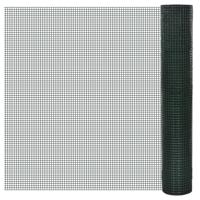 VidaXL Kippengaas 10x1 m gegalvaniseerd staal met pvc-coating groen