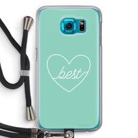 Best heart pastel: Samsung Galaxy S6 Transparant Hoesje met koord