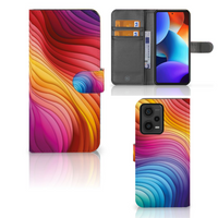 Book Case voor Xiaomi Redmi Note 12 Pro Plus Regenboog - thumbnail