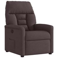 Fauteuil verstelbaar stof donkerbruin - thumbnail