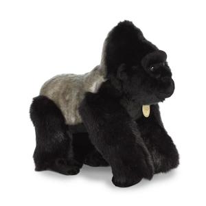 Aurora Pluche dieren knuffels - zilverrug gorilla aap - 33 cm - dierentuin knuffel