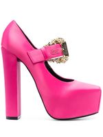 Versace Jeans Couture escarpins satinés Hurley 150 mm à plateforme - Rose