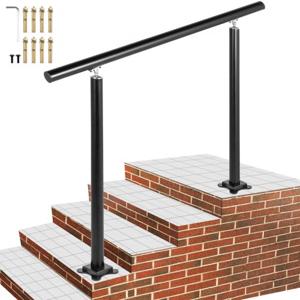 VEVOR Balustrade Trap Trapleuning Leuningen voor Trappen Lengte 121,9 cm Aluminium Leuning Hoogte 86,4 cm Stairs Outdoor Handrail 2 mm Dikke Leuning