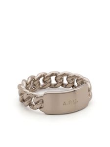 A.P.C. bague Darwin en chaîne - Argent