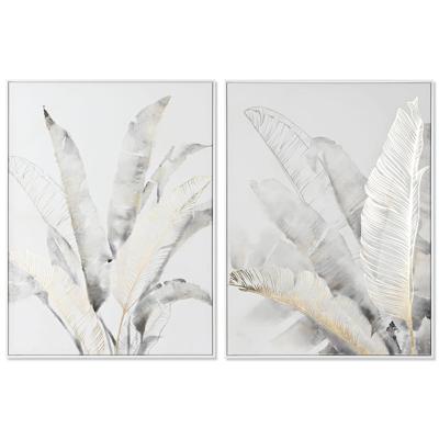 Schilderij DKD Home Decor Palmen Tropisch (90 x 4 x 120 cm) (2 Stuks)