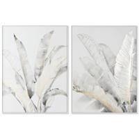 Schilderij DKD Home Decor Palmen Tropisch (90 x 4 x 120 cm) (2 Stuks)