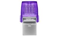 Kingston Technology DataTraveler 128GB microDuo 3C 200 MB/s dubbele USB-A + USB-C - thumbnail