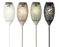 LED solar steker metaal 4as - Decoris