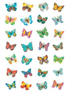 HERMA Decorative label MAGIC butterflies, glittery 1 sheet sticker