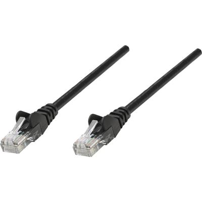 Intellinet 735209 RJ45 Netwerkkabel, patchkabel CAT 6 S/FTP 0.50 m Zwart Vergulde steekcontacten 1 stuk(s)