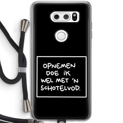 Schotelvod: LG V30 Transparant Hoesje met koord
