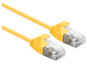 ROLINE UTP Data Center Patchkabel Cat.6A (Class EA), LSOH, extra dun, geel, 2 m